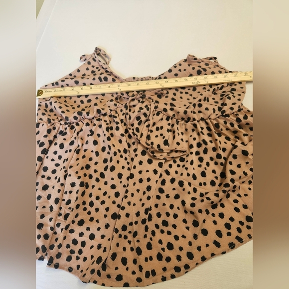 Kizmetkare-Top Women's 4 XL Spotted Sleeveless  Black and Tan - Picture 5 of 7